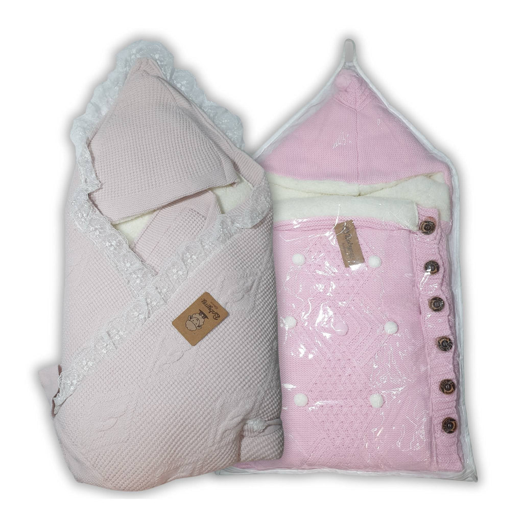 "Sweet Dreams" Knitted Hooded Swaddle Blanket