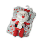 Blanket & Santa/Rudolph the Reindeer Plush Stuffed Toy Gift Set