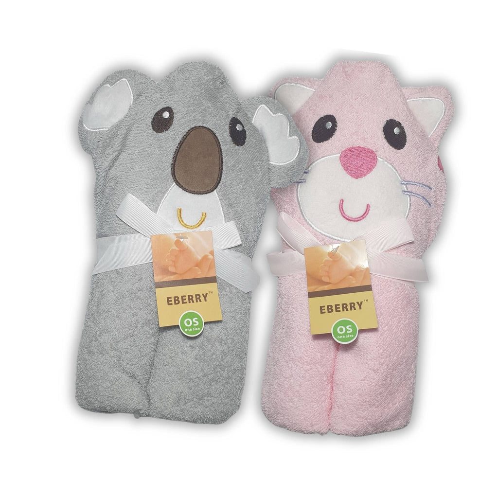 Koala & Cat Themed Hooded Towels