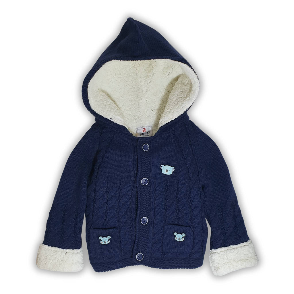 "Koala" Knitted Hooded Cardigan [6M - 2Y]