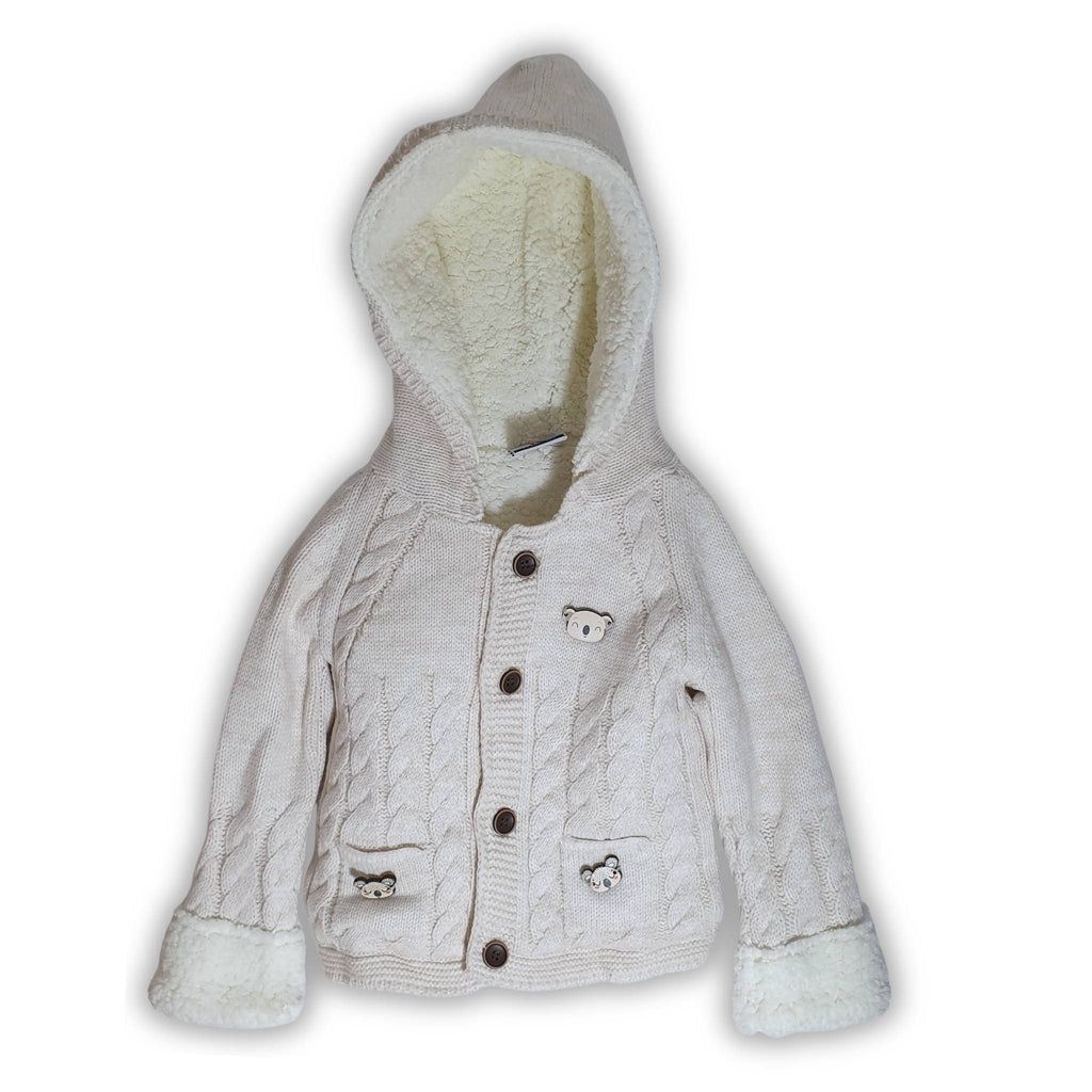 "Koala" Knitted Hooded Cardigan [6M - 2Y]
