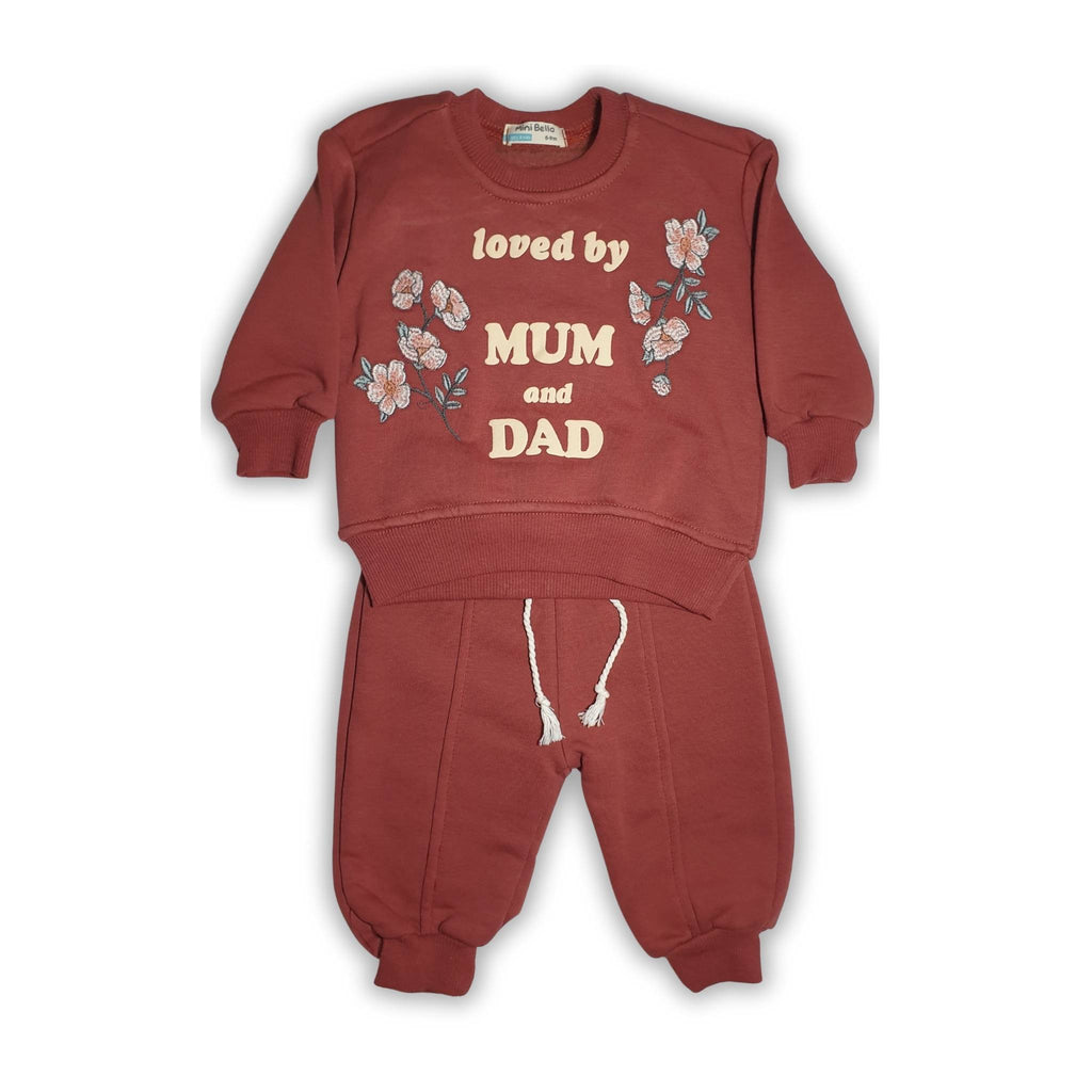 "Mom and Dad" 2-Piece Sweatshirt and Jogger Set [6M - 2Y]