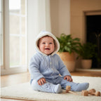 Knitted Hooded Baby Overall Romper One Piece [3M - 18M]